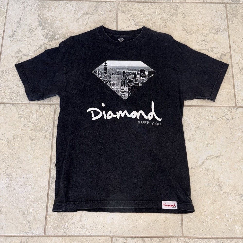 Diamond Supply Co. Mens Size M Medium Black Short Sleeve Shirt